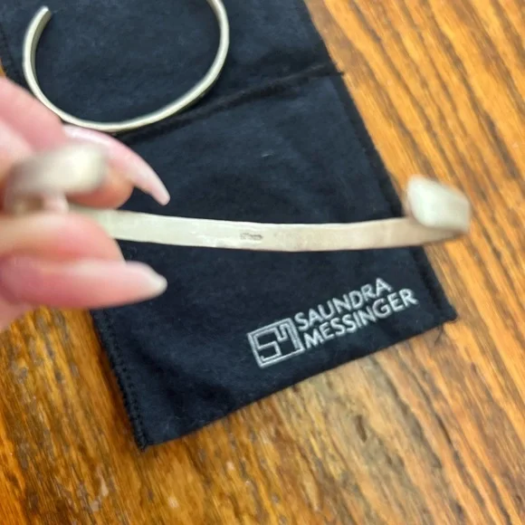 Saundra Messinger Sterling Silver w/Diamond Cuffs - Picture 5 of 7